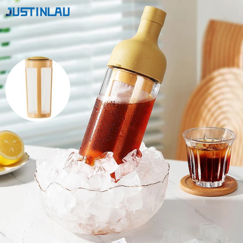Pothos - JUSTINLAU 1L เหยือกชงกาแฟสกัดเย็น กาชงชาผลไม้พร้อมตะแกรงกรอง หม้อกาแฟแก้วบอโรซิลิเกตคุณภาพสูงสำหรับร้านกาแฟ