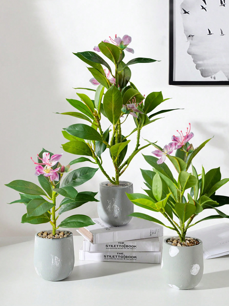 Snake Plant - 21-40 ซม.ประดิษฐ์ Azaleas พืชยางปลอมต้นไม้ใบปาล์มเขตร้อน Faux Ficus