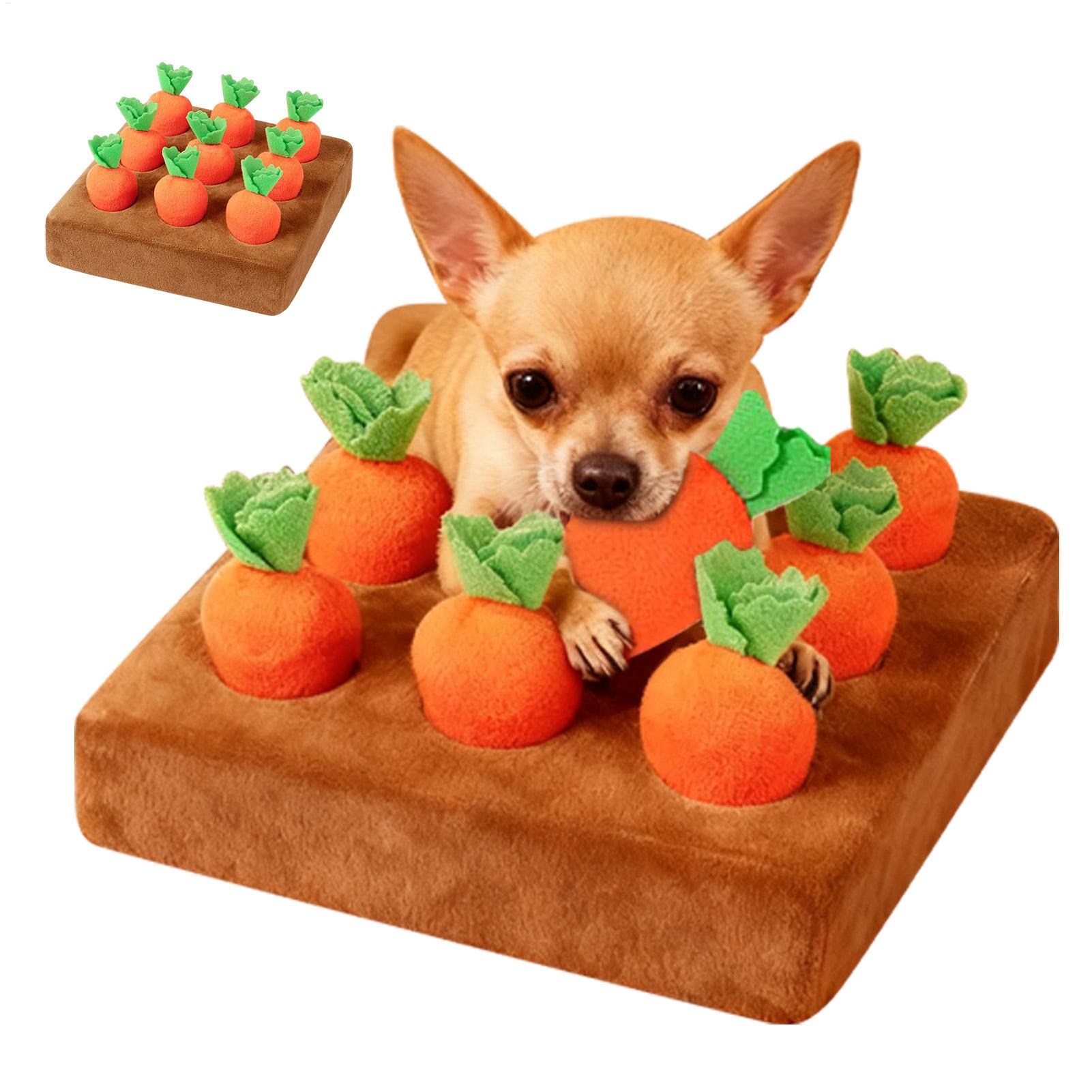 Repotting Mat - ของเล่นสัตว์เลี้ยงแบบอินเทอร์แอคทีฟรูปแครอท แผ่นกิจกรรมสำหรับสุนัขและแมว ของเล่นเสริมพัฒนาการสำหรับลูกแมวและสัตว์เลี้ยงขนาดเล็ก กลาง ใหญ่ และสัตว์เลี้ยงสูงวัย