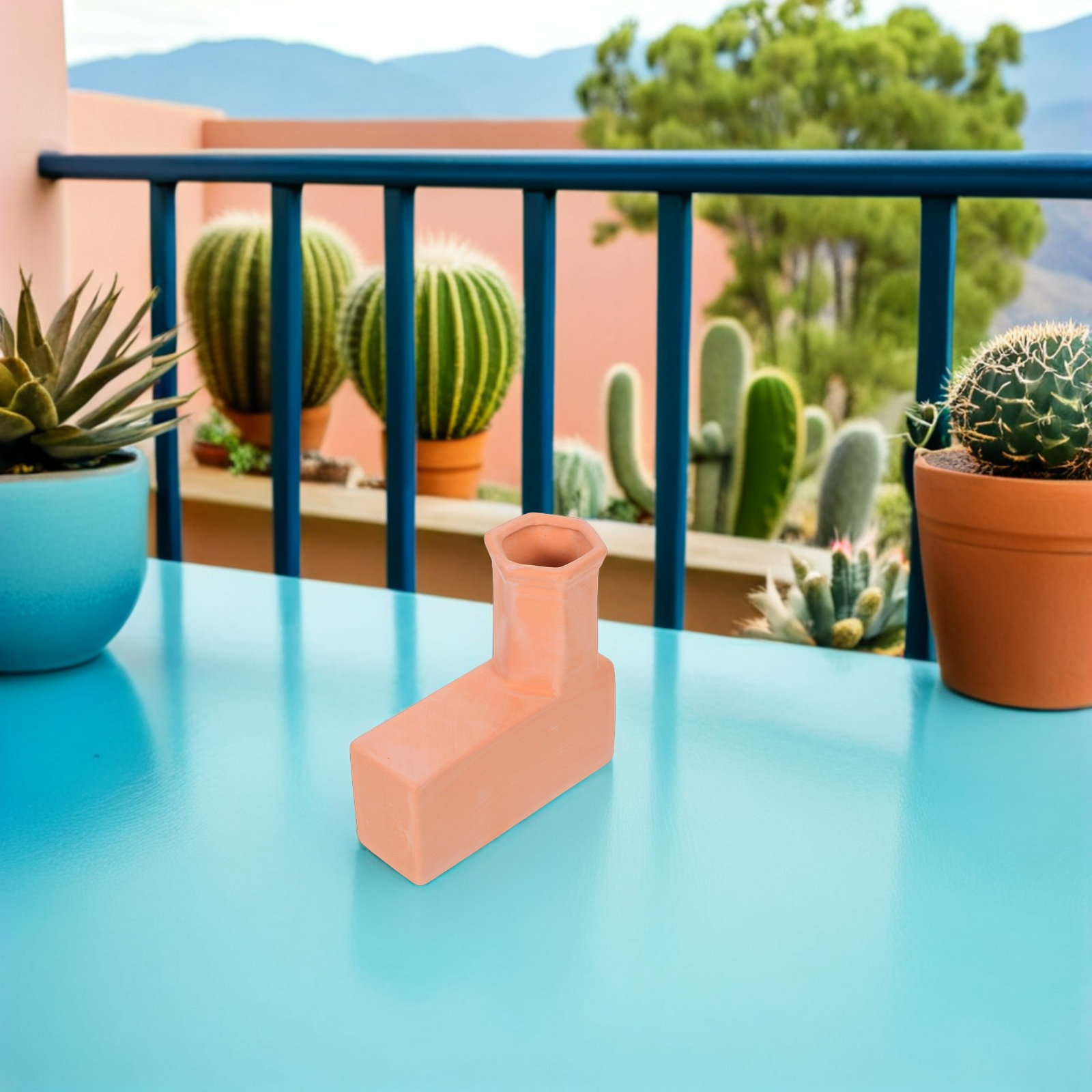 Terracotta Pot - 1 คู่ หลักปักดินรดน้ำอัตโนมัติแบบเทอร์ราคอตต้า สำหรับสวนในร่มและกลางแจ้ง กระบองเพชร และต้นไม้กระถาง