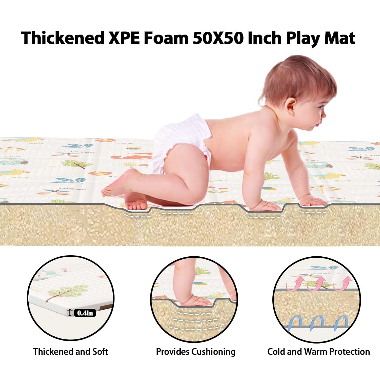 พับเสื่อเล่นเด็กเด็กสองด้านรูป - Repotting Mat บทวิจารณ์และราคา