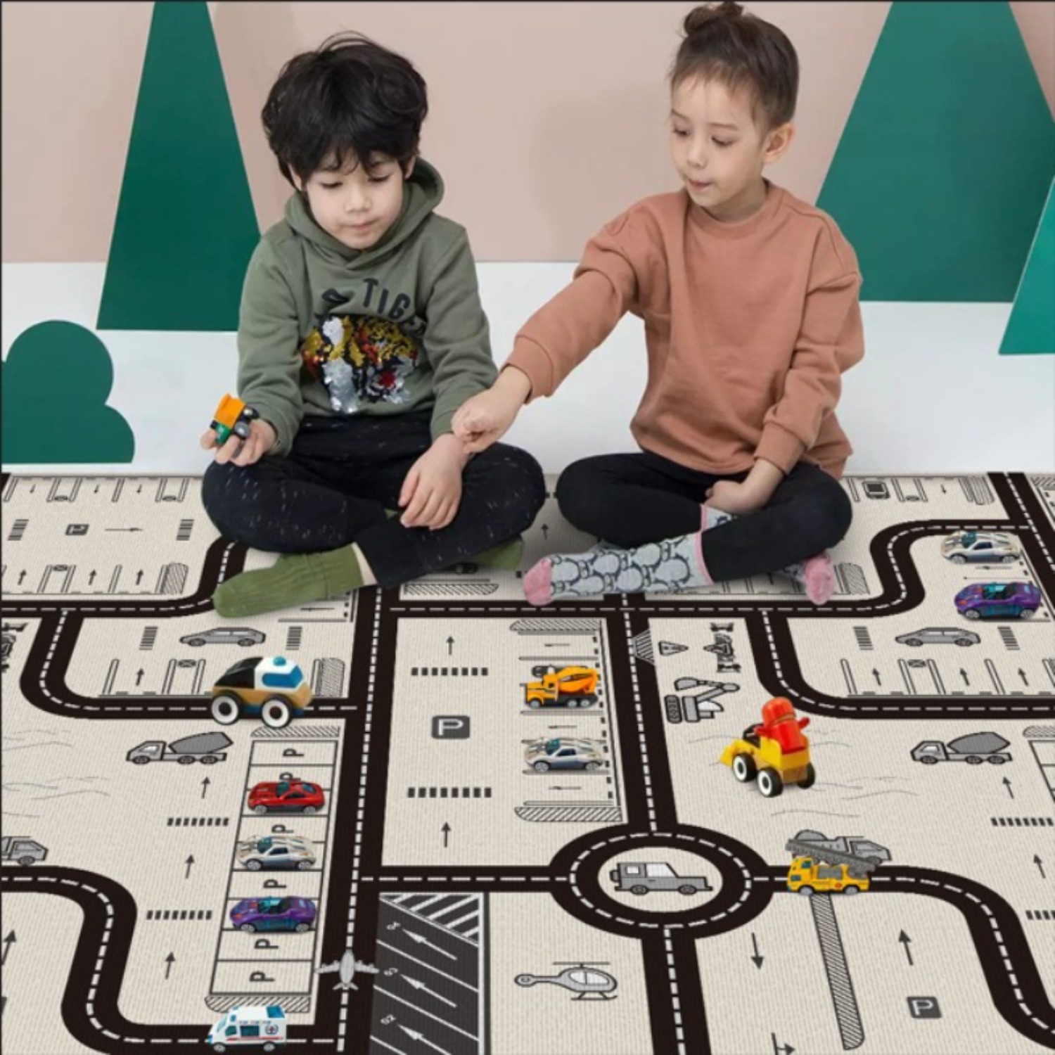 พับเสื่อเล่นเด็กเด็กสองด้านรูป - Repotting Mat บทวิจารณ์และราคา