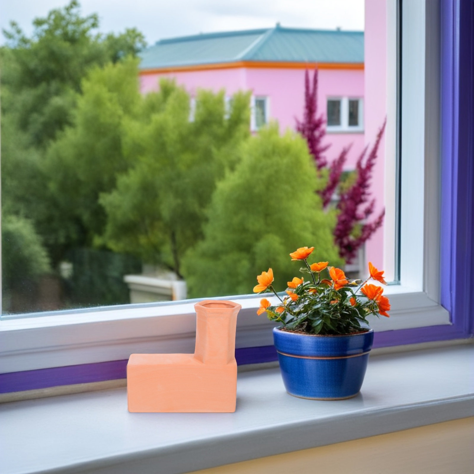 1 คู่ หลักปักดินรดน้ำอัตโนมัติ - Terracotta Pot บทวิจารณ์และราคา
